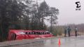 Автобус с 16 пассажирами перевернулся на федеральной трассе Тюмень — Ханты-Мансийск