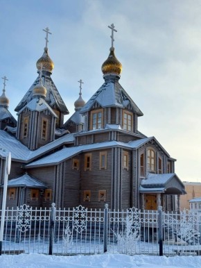 На Чукотке местным посчастливилось проснуться в зимней сказке