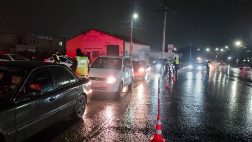 «Сплошная проверка» водителей на трезвость прошла минувшим вечером на улице Республики в Ишиме