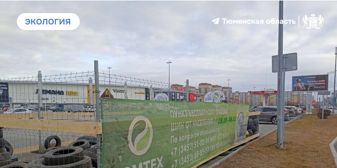 В Тюмени собрали 213,47 тонны автомобильных шин!