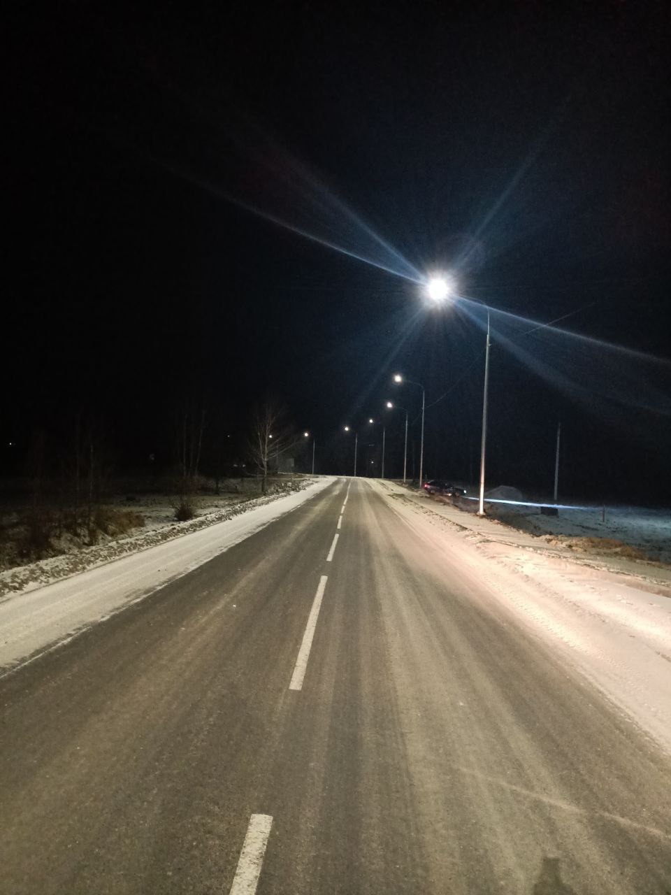 В двух сёлах Вагайского района построили 2,4 километра линий освещения