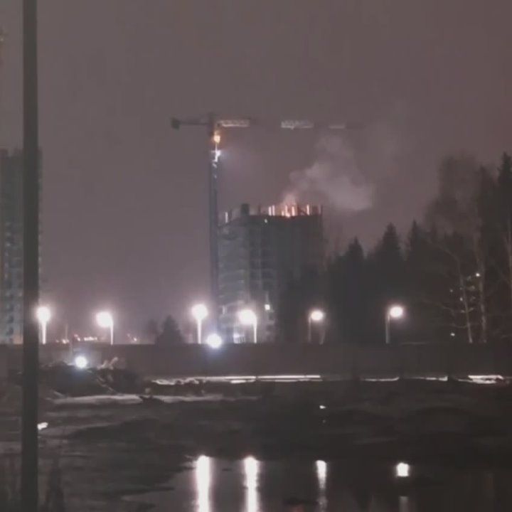 О пожаре в ЖК «Фатера» сообщают тюменские телеграм-каналы