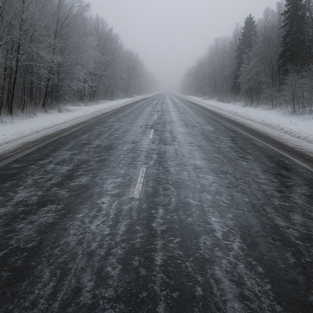 Из-за перепадов температур на дорогах региона гололедица