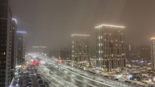 Густой туман захватил Тюмень сегодня утром