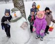 Какой замечательный снеговик у ребят из детского сада №1!