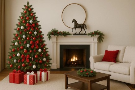 Как украсить дом к Новому году Огненной Лошади 2026: стильные идеи, тренды и советы