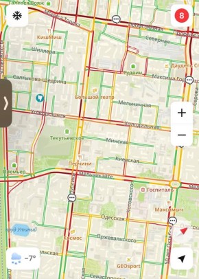 Время обед, а утренние пробки никуда не делись