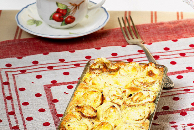 Творожная запеканка с блинчиками