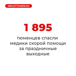 Почти 2000 тюменцев медики скорой помощи спасли в минувшие выходные
