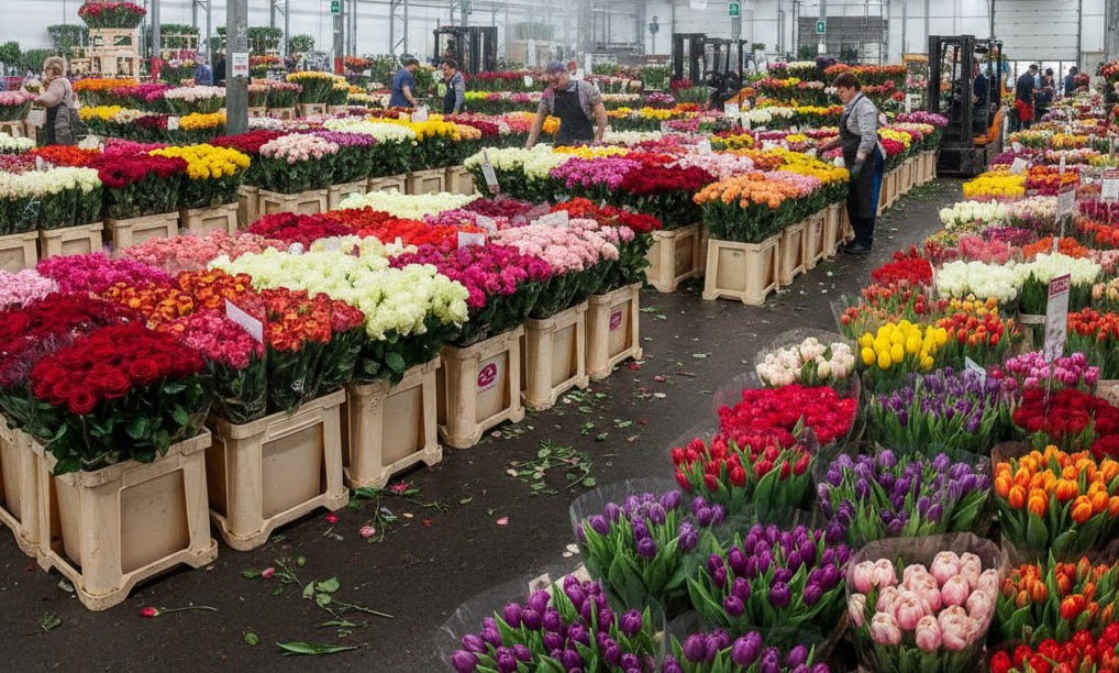 8 миллионов цветов завезли на Урал к 8 Марта