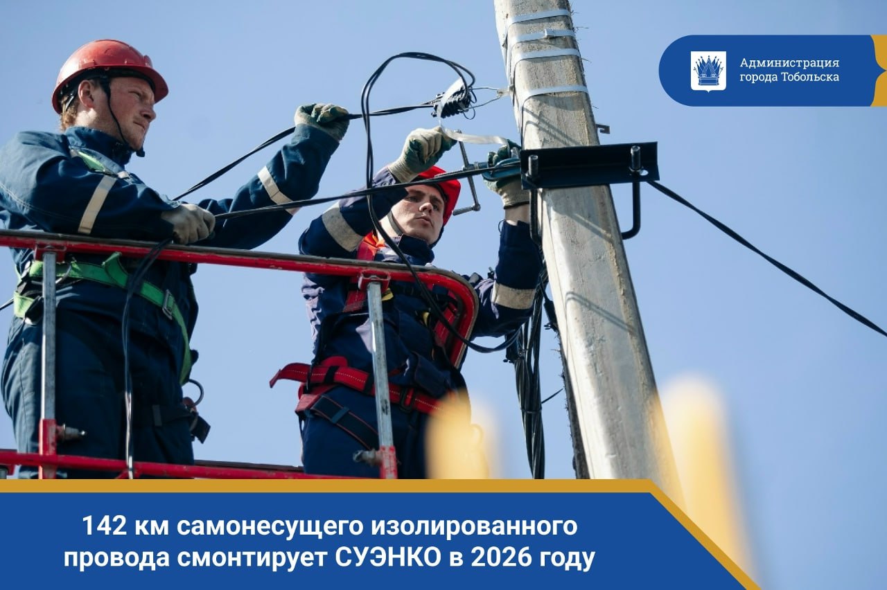 142 км самонесущего изолированного провода смонтирует СУЭНКО в 2026 году