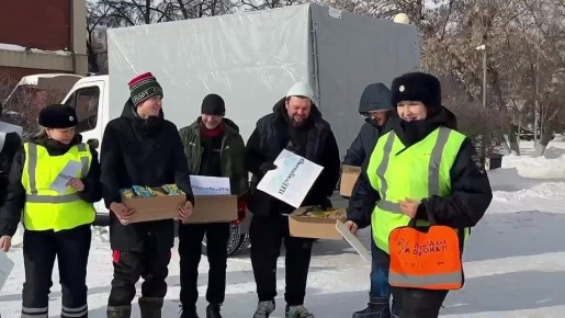 Волонтеры Тюмени приняли участие в акции «Весна без ДТП»
