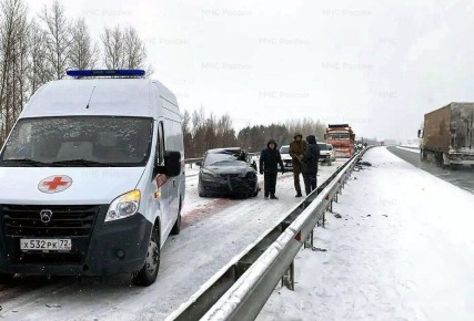 На федеральной трассе в Ярковском округе произошло ДТП