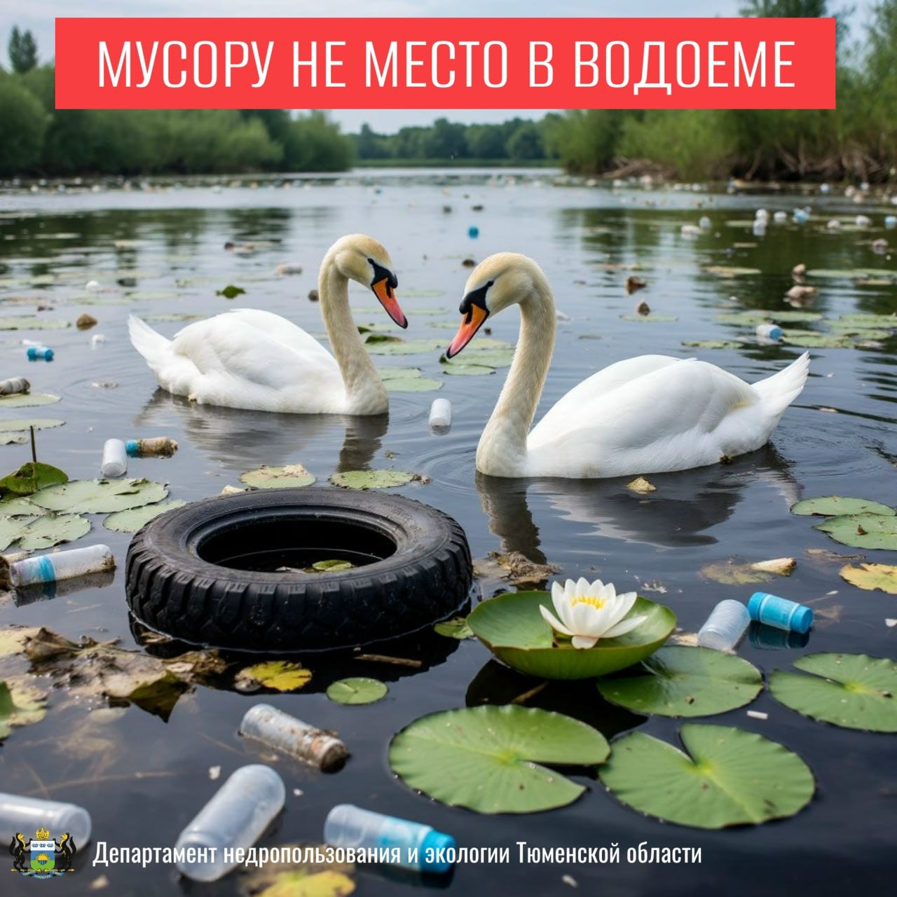 Департамент недропользования и экологии Тюменской области представляет социальную рекламу, посвящённую проблеме обращения с отходами