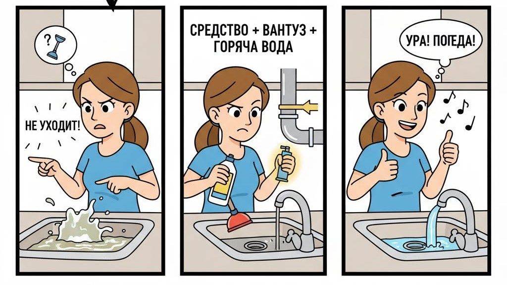 Как легко справиться с засором в раковине: проверенные методы