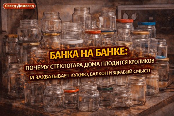Стеклотара в вашем доме: почему банки размножаются быстрее кроликов и захватывают пространство