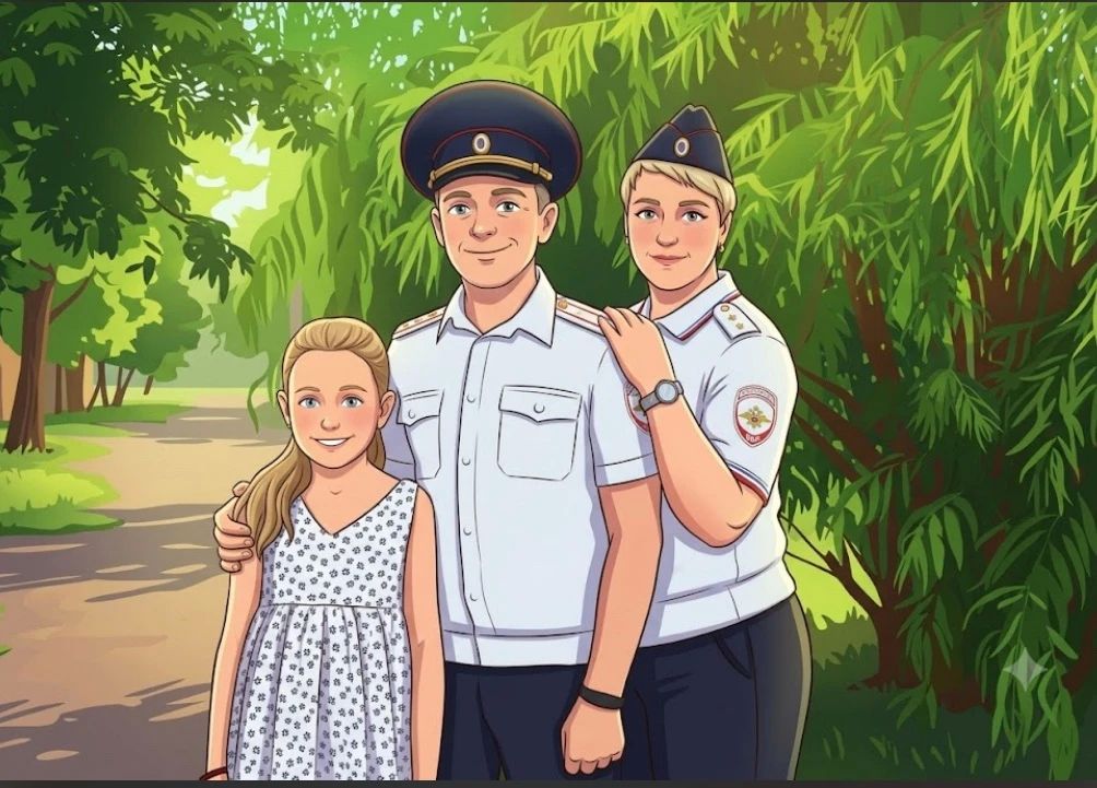 В День семьи, любви и верности девчонки и мальчишки, чьи родители уже много лет несут службу в органах внутренних дел, порассуждали о том, какая у них семья