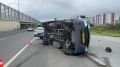 Автомобиль «Киа» въехал в автобус 84-го маршрута на 2-м километре автодороги Обход г.Тюмени, от удара маршрутка опрокинулась