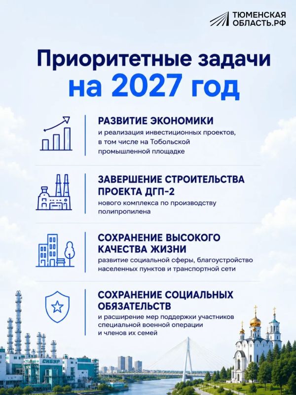 Александр Моор обозначил приоритеты развития Тюменской области на 2027 год