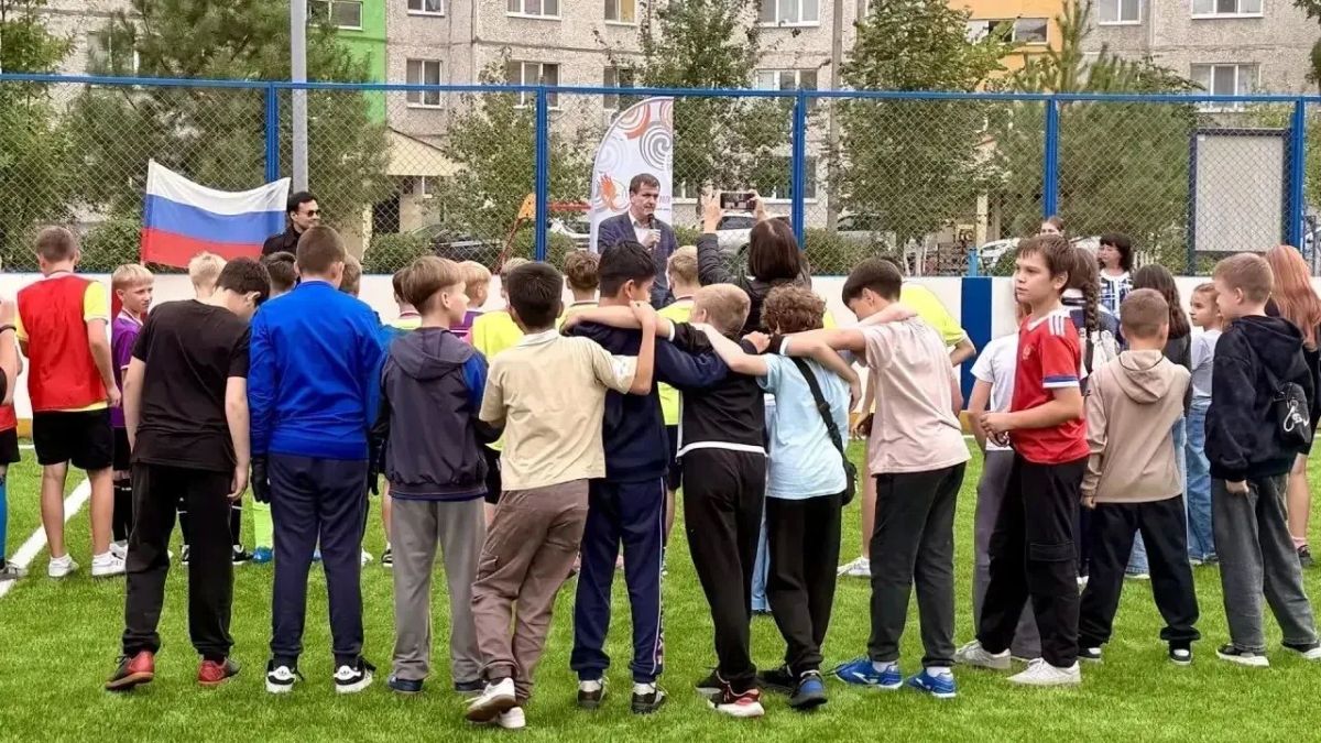 Сегодня в Восточном административном округе состоялось торжественное открытие спортивной площадки у дома № 7 по улице Моторостроителей Сегодня в Восточном административном округе состоялось торжественное открытие спортивной площадки у дома № 7 по улице Моторостроителей