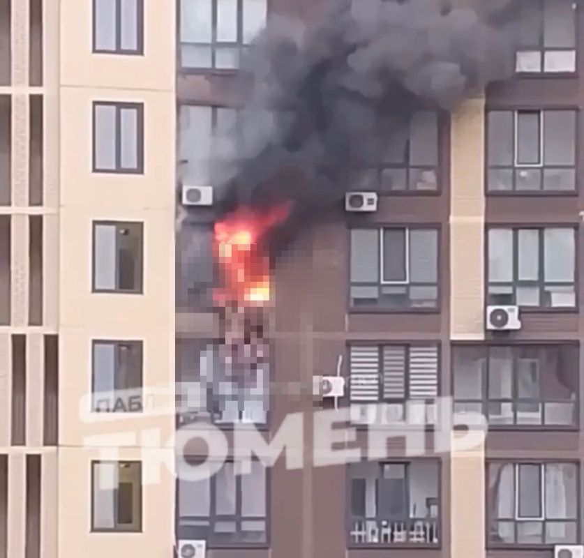 Видео 18+. Девушка с мужчиной спасались от огня, повиснув на окне — спастись удалось только одному
