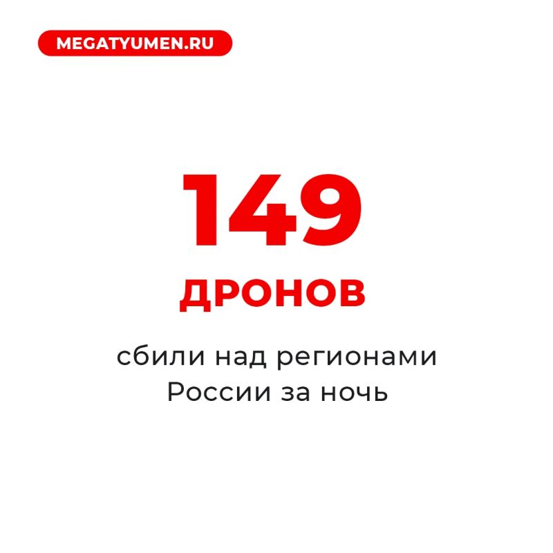 За ночь над регионами России сбиты 149 украинских дронов, сообщили в Минобороны РФ