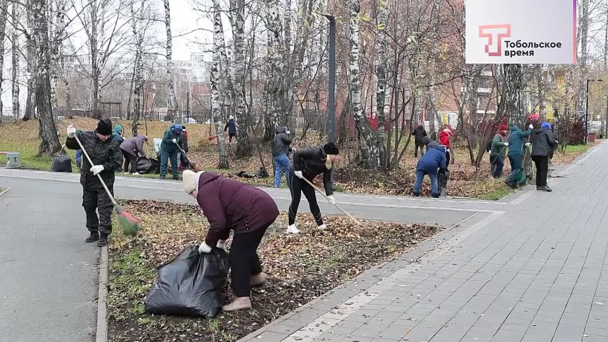 В Тобольске по традиции в преддверии зимы проводится общегородской субботник